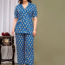 MURLI KURTI Printed Pure Cotton Shirt With Trousers Co-Ords-picture-34
