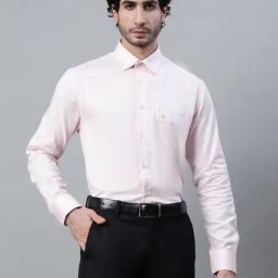 Cantabil Pink Cotton Regular fit Checks Shirts-image-76