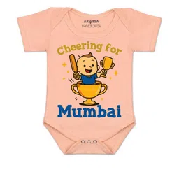 Arvesa Kids-Unisex Peach Cotton Rompers-picture-48