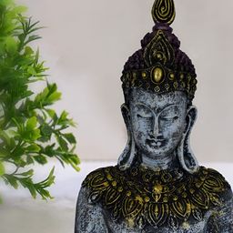 Zart Grey Buddha Idol Showpiece-image-34