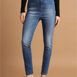 Allen Solly Blue Cotton Skinny Fit Mid Rise Jeans-image-31