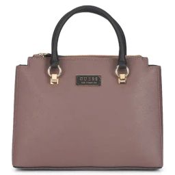 Guess Women Taupe Textured Satchel Bag-image-54