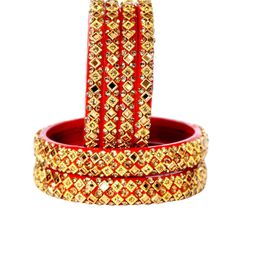 VICONO Set Of 6 Stone-Studded Bangles-image-93