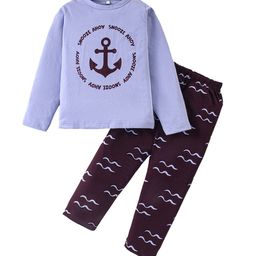Nite Flite Unisex Kids Pure Cotton Printed Night suit-image-22