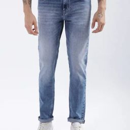 Lindbergh Blue Cotton Tapered Fit Jeans-picture-35