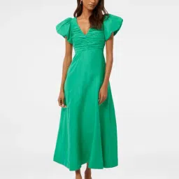 Forever New June Petite Ruched Linen Midi Dress-image-33