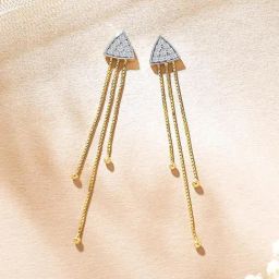 P.N.Gadgil Jewellers Golden Yellow Gold & Diamond Drops & Dangler Earring-image-35