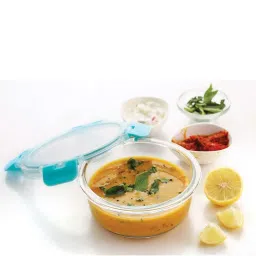 HAZEL Transparent Glass Round Airtight Container - Set of 2 image 5