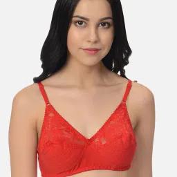 Mod & Shy Red Non Wired Non Padded Full Coverage Bra image 1