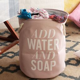 Cortina Unisex Pink Printed Foldable Laundry Bag-17
