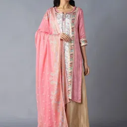 Aurelia Peach Printed Dupatta image 3