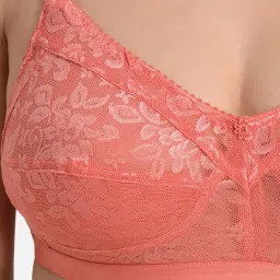 Mod & Shy Peach Non Wired Non Padded Minimizer Bra image 4