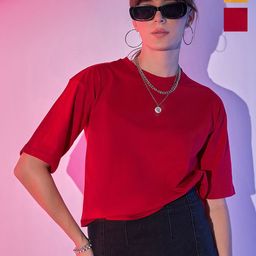 DIMPY GARMENTS Women 2 Pockets Boxy T-shirt-image-73