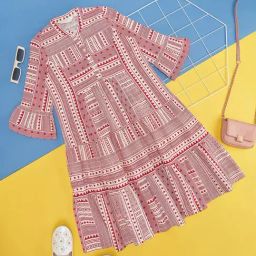 Akkriti by Pantaloons Kids Maroon Printed Dress-picture-45