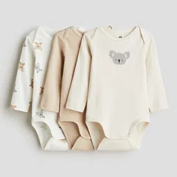 H&M 3-Pack Printed Jersey Bodysuits-image-1