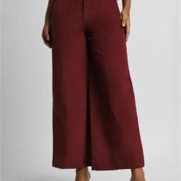 Forever 21 Maroon Cotton Regular Fit Mid Rise Pants-image-21