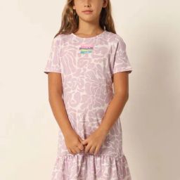 VERO MODA GIRL Pink Cotton Printed Dress-image-28