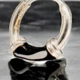 Rihi by P.C. Chandra Jewellers 925 Sterling Silver Black Hoop Earrings-image-69