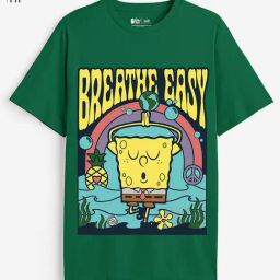 The Souled Store Green Relaxed Print T-Shirt-image-85