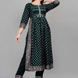 SIPET Women Floral Printed A-Line Kurta with Palazzos-image-98