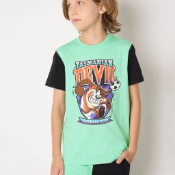 Jack & Jones Junior Green Graphic Print T-Shirt-image-66