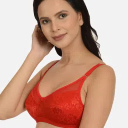 Mod & Shy Red Non Wired Non Padded Minimizer Bra image 3