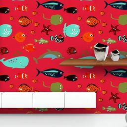 ArtzFolio Printed UV-Resistant Anti-Bacterial Marine Pattern Peel & Stick Wallpaper-image-70