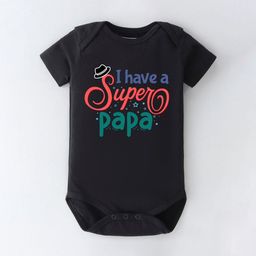 BLUSHES Infants Father's Day Theme Printed Pure Cotton Bodysuit-image-72