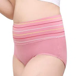 Taslar Pack Of 3 Striped Breathable Cotton Hipster Briefs 036TLARBREF_CRM_LPNK image 3