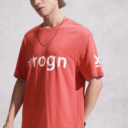 WROGN Brand Logo Printed Drop-Shoulder Sleeves Pure Cotton Oversized T-shirt-picture-44