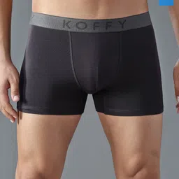 KOFFY Men's  Pack Of 2 Absorbent Trunks-KOFFY_KI45_DGRY_RBLU_2PC-34