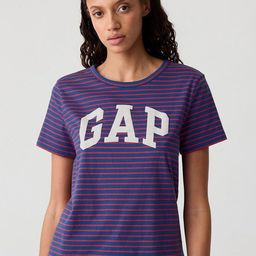GAP Logo Printed Organic Cotton Slub T-Shirt With Short Sleeves-image-76