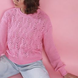 Vero Moda Self Design Open Knit Pullover-52