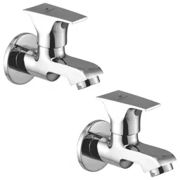 Cliquin Opera Series Wall Mount Brass Bib Cock with Wall Flange in Chrome Finish (Pack of 2 Pcs)-image-57