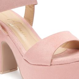 Bruno Manetti Open Toe Suede Block Heels image 4
