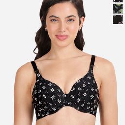 shyaway Floral Bra Medium Coverage Underwired Lightly Padded-image-82
