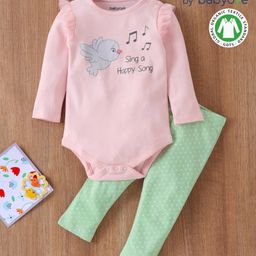 Babyoye Full Sleeves Onesies With Leggings Multiprint - Multicolor-image-95