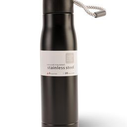 Paper Moon Leakproof Double Walled Vacuum Insulated Stainless Steel Water Thermosteel Bottle 700ml - Black-13