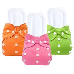 Sparkle Joy Free Size Reusable Cloth Diaper With Insert Pack Of 3 - Multicolor-14