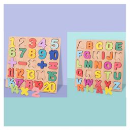 Muren Educational and learning Alphabet and counting wooden puzzle -Pack of 2-11