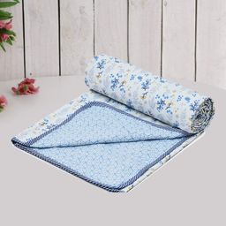 RRC Super Soft Cotton ReversibleSingle Dohar - Blue-picture-48