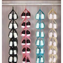 COZY VIBES Hanging Wardrobe Stand Clothes Hanger Storage Bag Rack With 12 Large Mesh Pockets, Simple And Convenient, Very Suitable For Home Use-PACK OF 1--COLOR MAY VARY-27