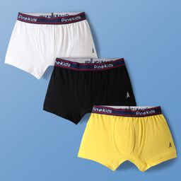 Pine Kids Cotton Elastane Knit Trunks Pack Of 3 (Colour May Vary)-image-86