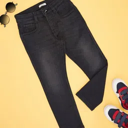 Pantaloons Junior Boys Mid-Rise Slim Fit Low Distress Light Fade Jeans-47