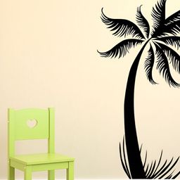 LANSTICK Black Printed Coconut Tree Wall Sticker-8