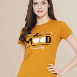 Metronaut Women Typography Printed Round Neck Cotton T-shirt-image-78