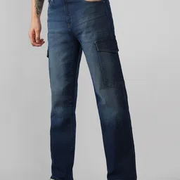 Dennis Lingo Men Relaxed Fit Light Fade Stretchable Jeans-image-34