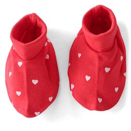 Babyhug Disney Interlock Knit Cap Mittens & Booties with 101 Dalmatians Print - Red image 4