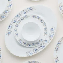 Larah by Borosil Mist 10 Piece Opalware Dinner Set-image-37