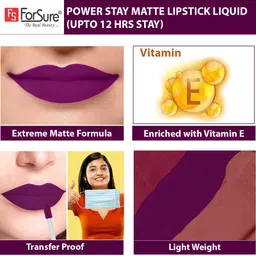 ForSure Set Of 4 Power Stay Liquid Lipstick 5 ml Each - Shade 03, 16, 21, 01 image 4